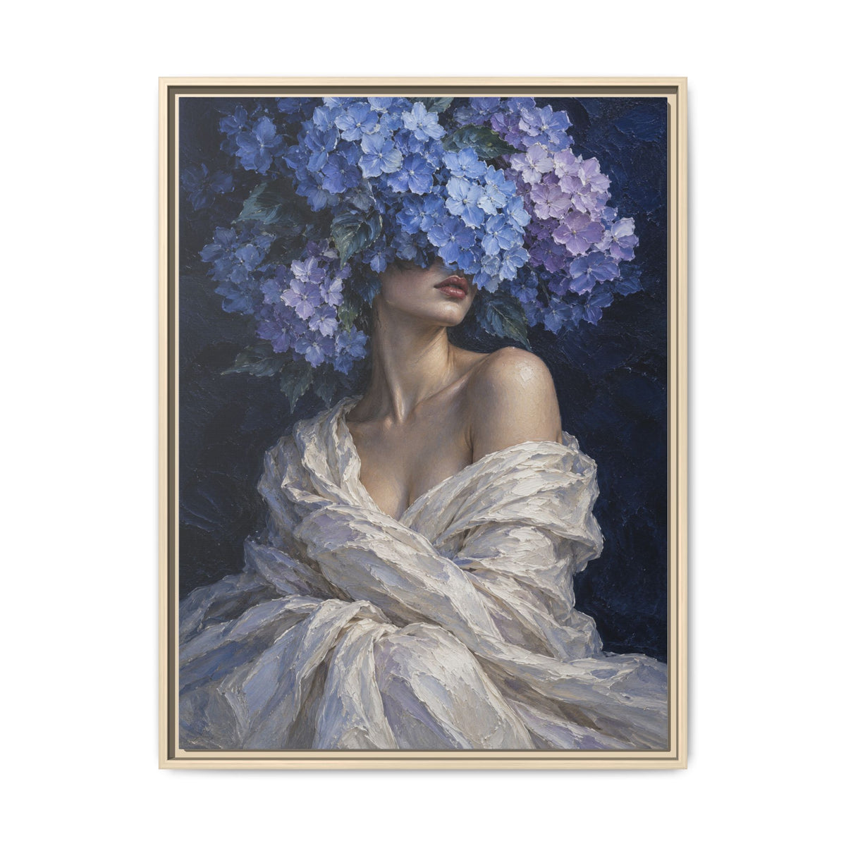 Hydrangea Blue · Framed Canvas