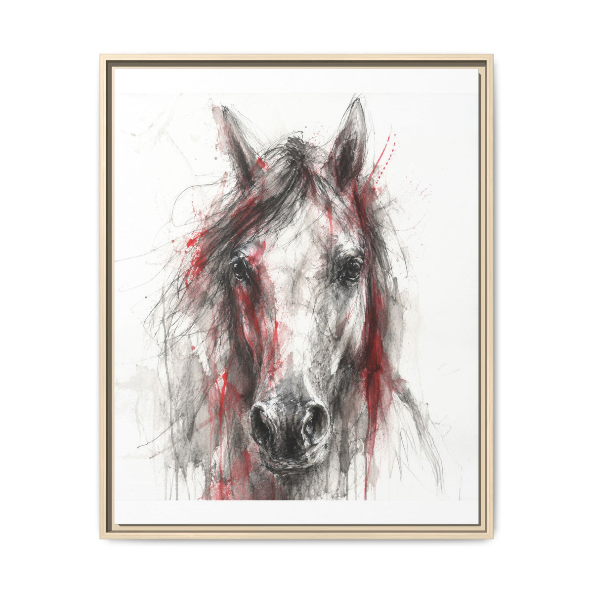 Scarlet Equus · Framed Canvas