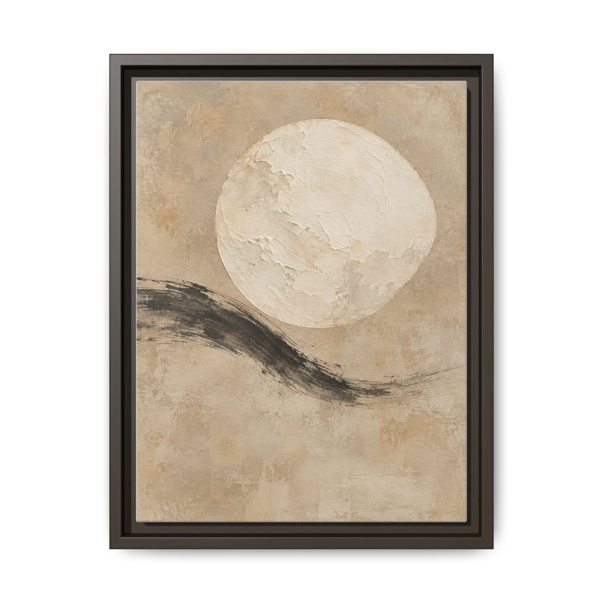 Linen Moon · Framed Canvas