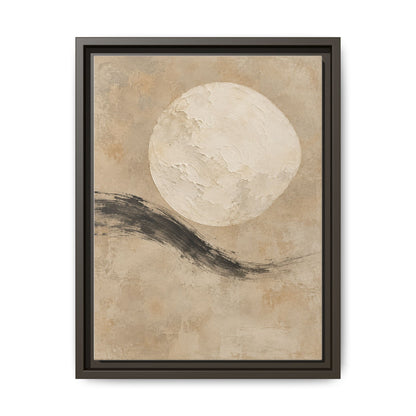 Linen Moon · Framed Canvas