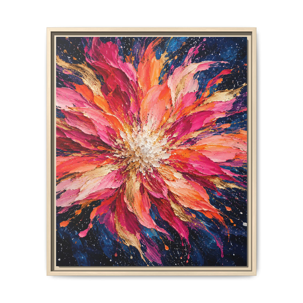 Supernova Bloom · Framed Canvas