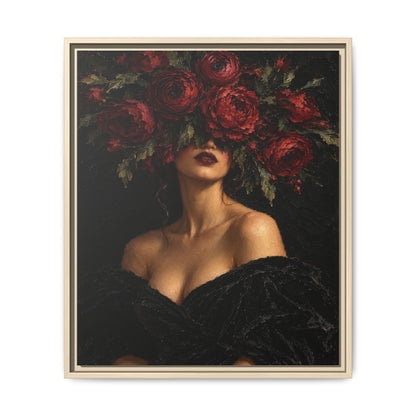 Crimson Reverie · Framed Canvas