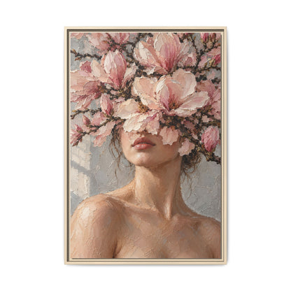 Magnolia Silence · Framed Canvas