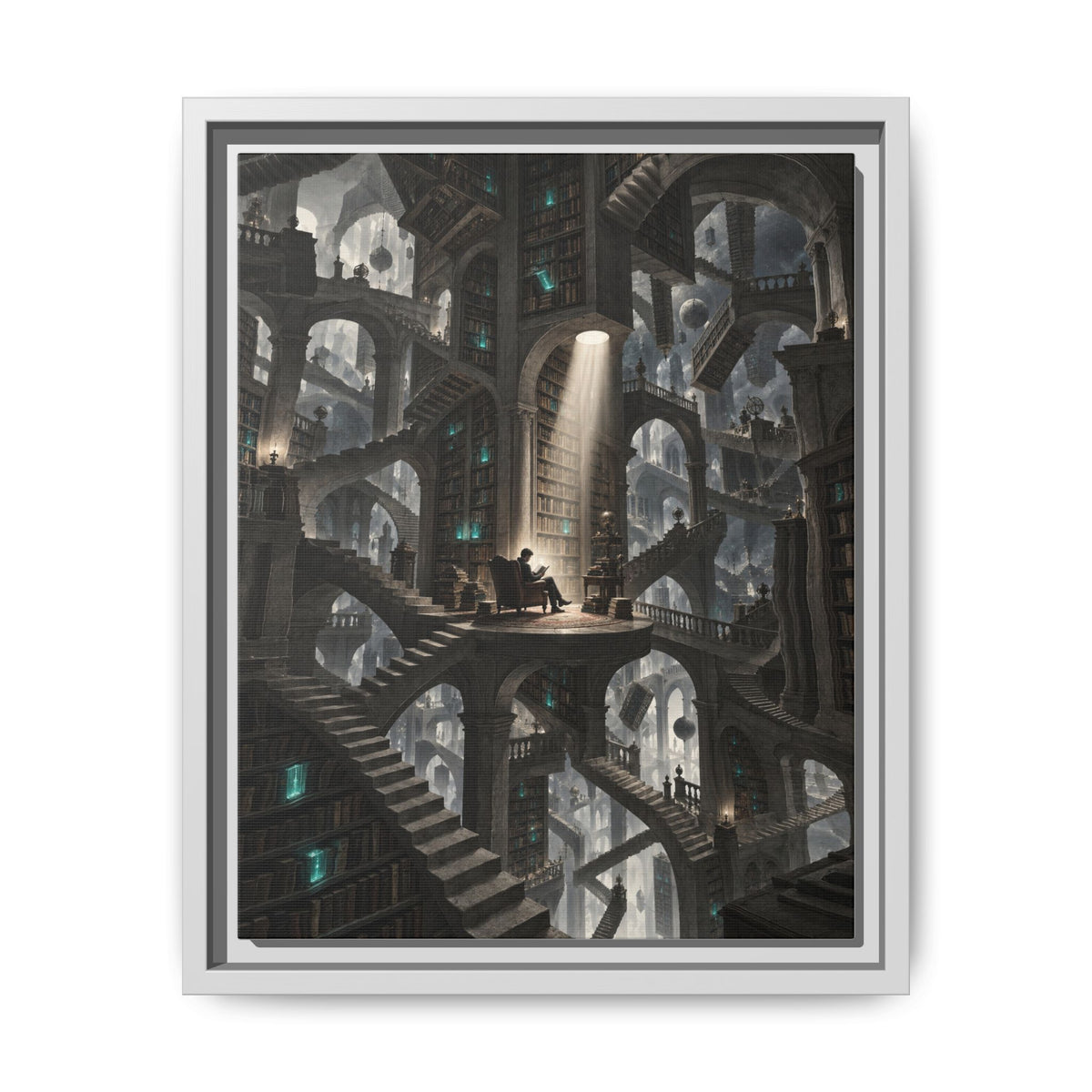 Bibliotheca Infinita · Framed Canvas
