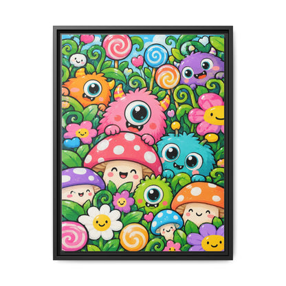 Monster Garden · Framed Canvas