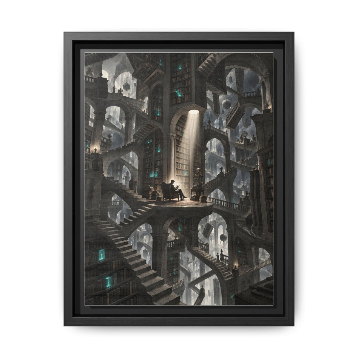 Bibliotheca Infinita · Framed Canvas