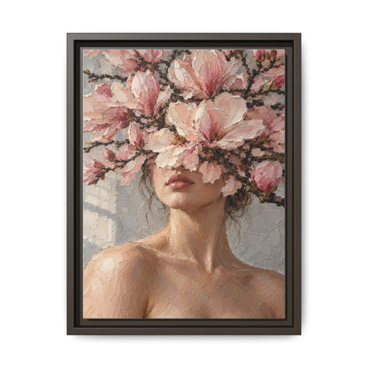 Magnolia Silence · Framed Canvas