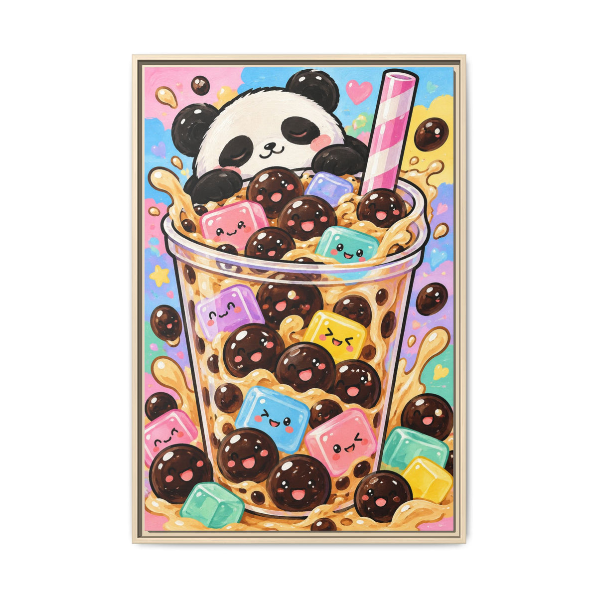 Bubble Tea Buddies · Framed Canvas