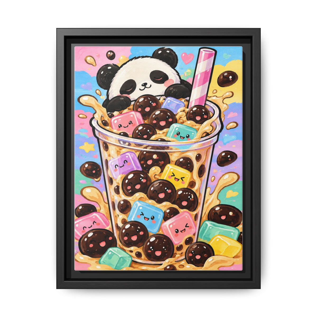 Bubble Tea Buddies · Framed Canvas