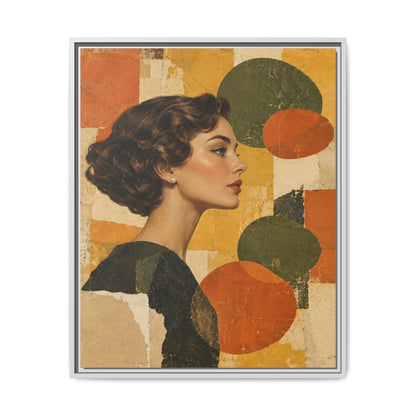 Saffron Thought · Framed Canvas