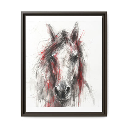 Scarlet Equus · Framed Canvas