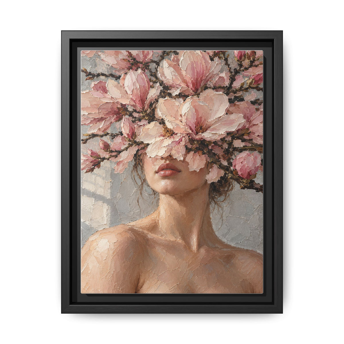 Magnolia Silence · Framed Canvas