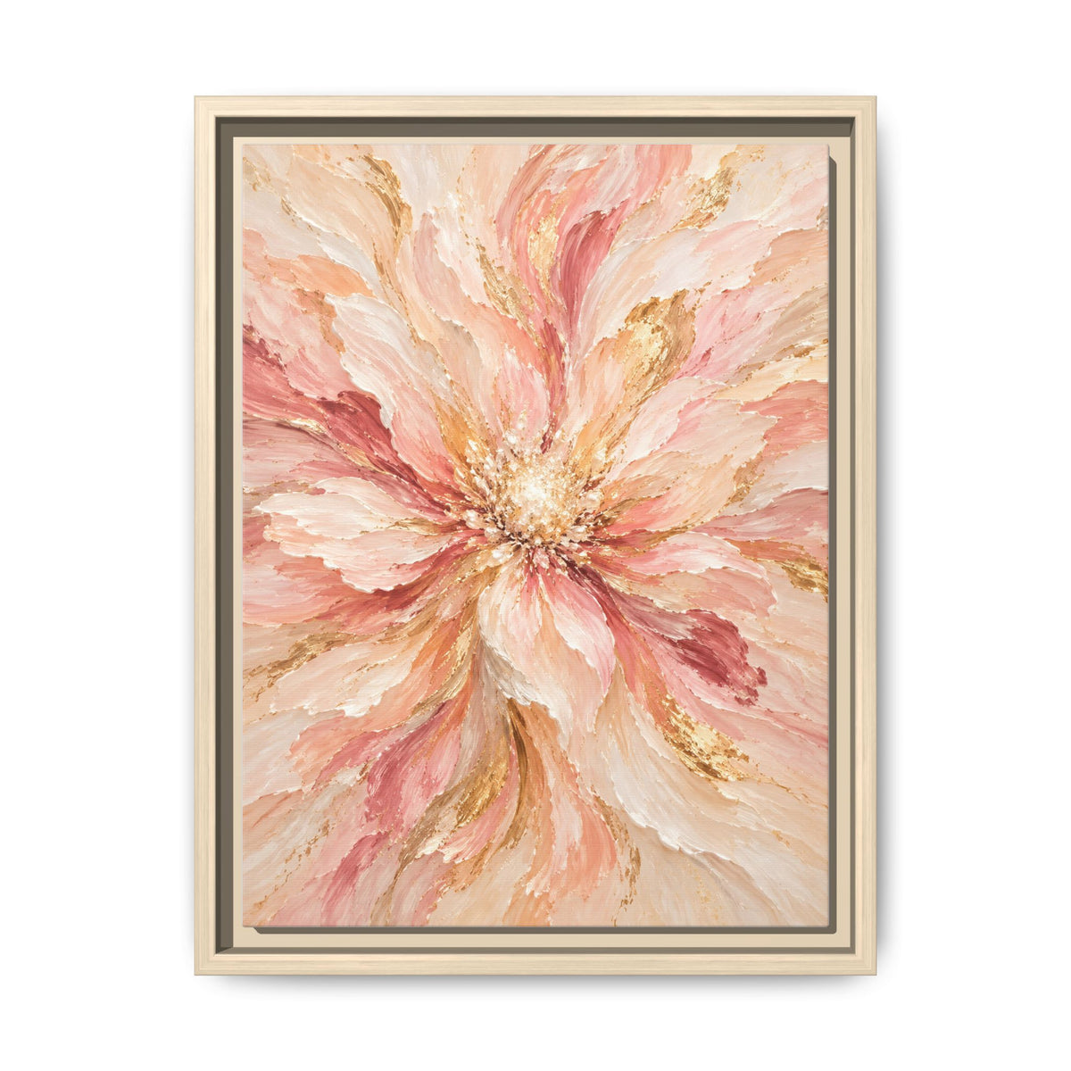 Blush Bloom · Framed Canvas