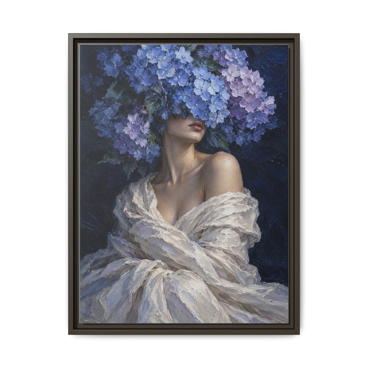 Hydrangea Blue · Framed Canvas