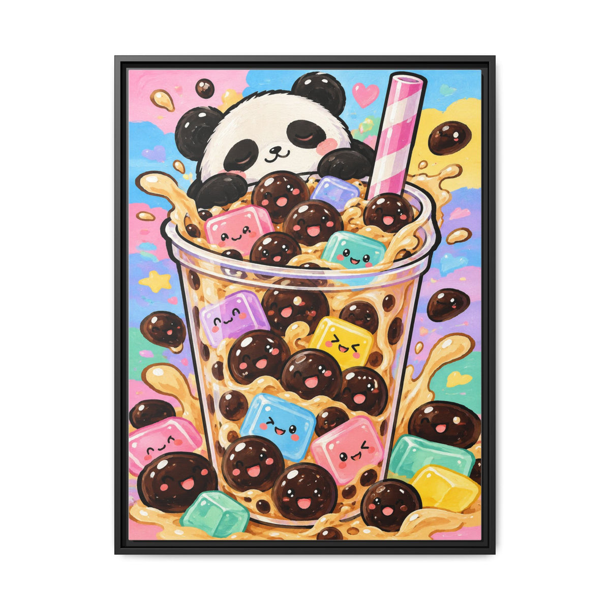 Bubble Tea Buddies · Framed Canvas