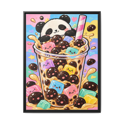 Bubble Tea Buddies · Framed Canvas