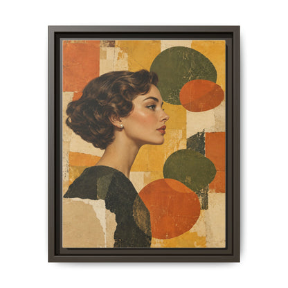 Saffron Thought · Framed Canvas