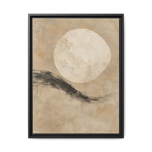 Linen Moon · Framed Canvas