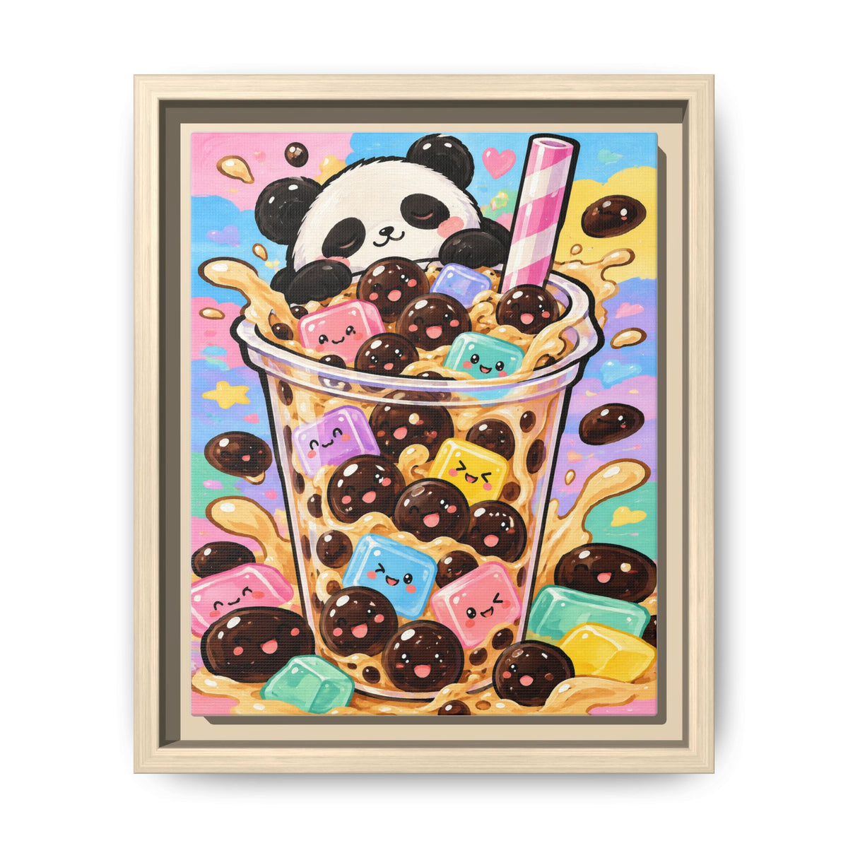 Bubble Tea Buddies · Framed Canvas