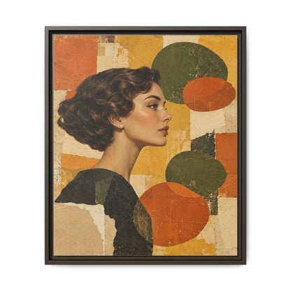 Saffron Thought · Framed Canvas