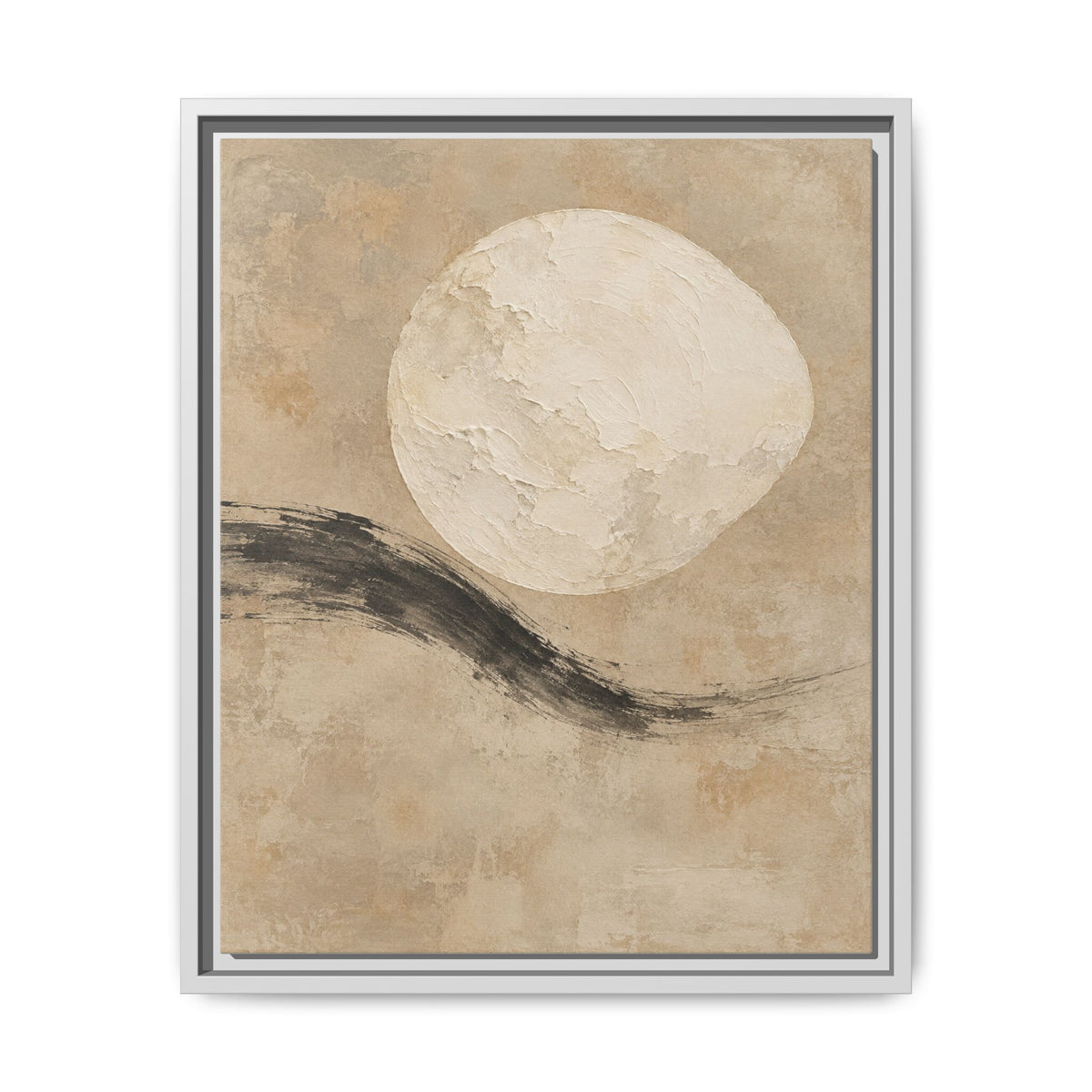 Linen Moon · Framed Canvas
