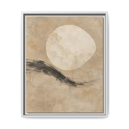 Linen Moon · Framed Canvas