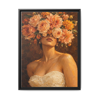 Golden Hour Bloom · Framed Canvas