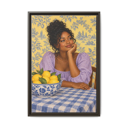 Lemons on the Table · Framed Canvas