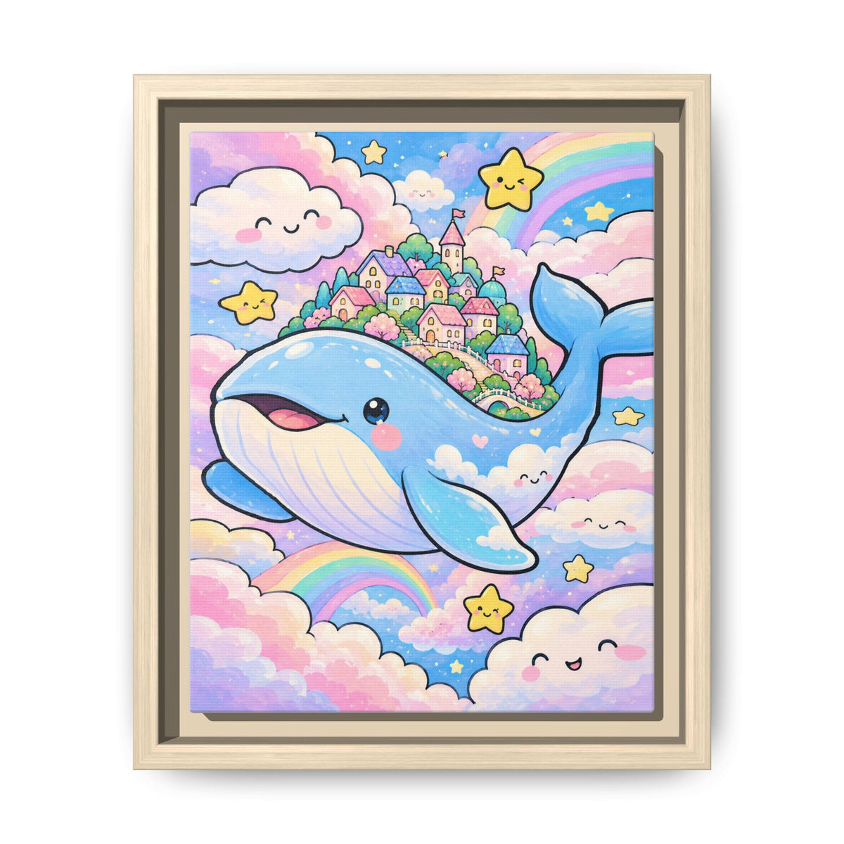 Sweet Dreams Whale · Framed Canvas