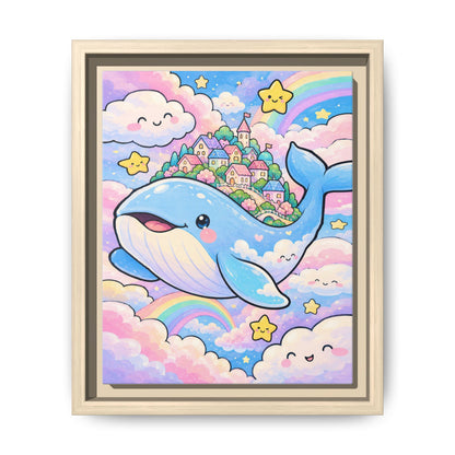 Sweet Dreams Whale · Framed Canvas