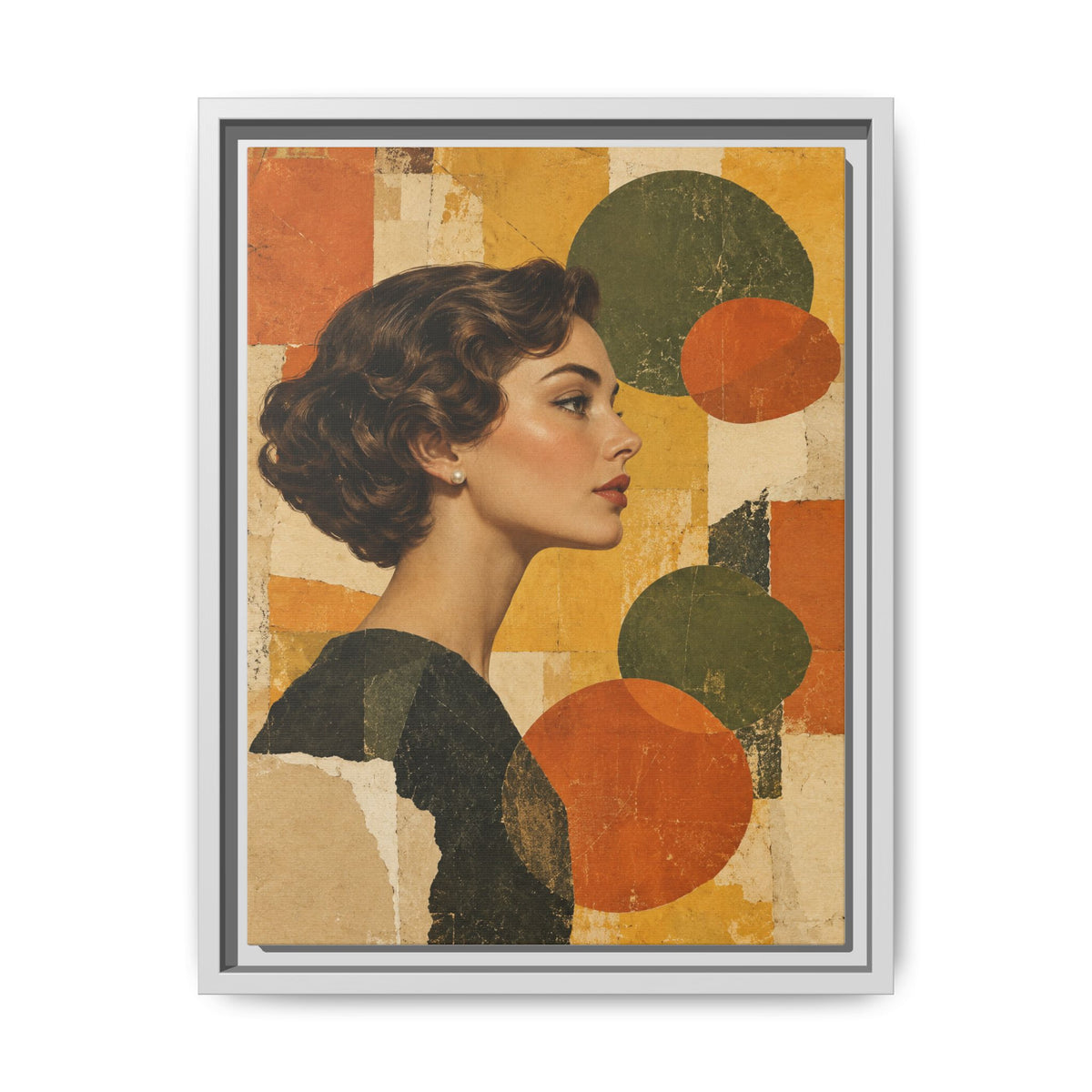 Saffron Thought · Framed Canvas