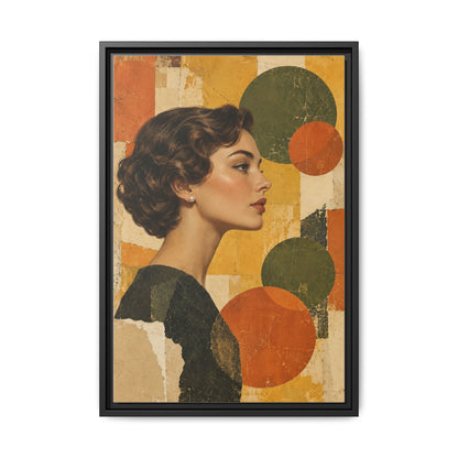 Saffron Thought · Framed Canvas