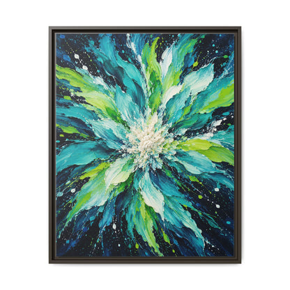 Lagoon Bloom · Framed Canvas