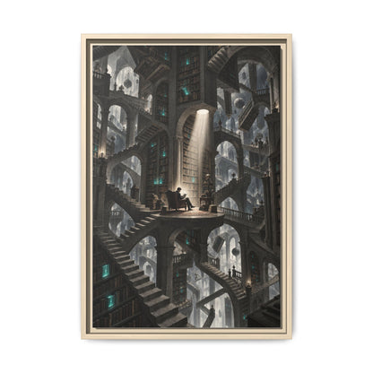 Bibliotheca Infinita · Framed Canvas