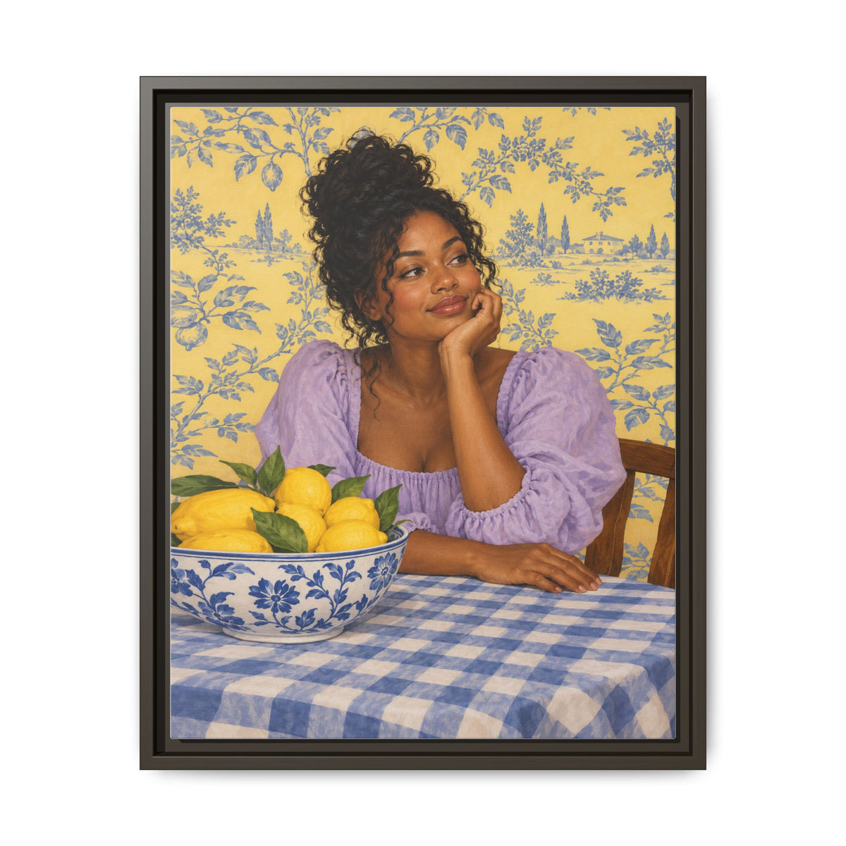 Lemons on the Table · Framed Canvas