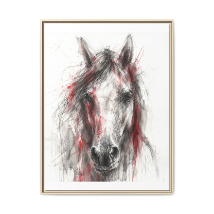 Scarlet Equus · Framed Canvas