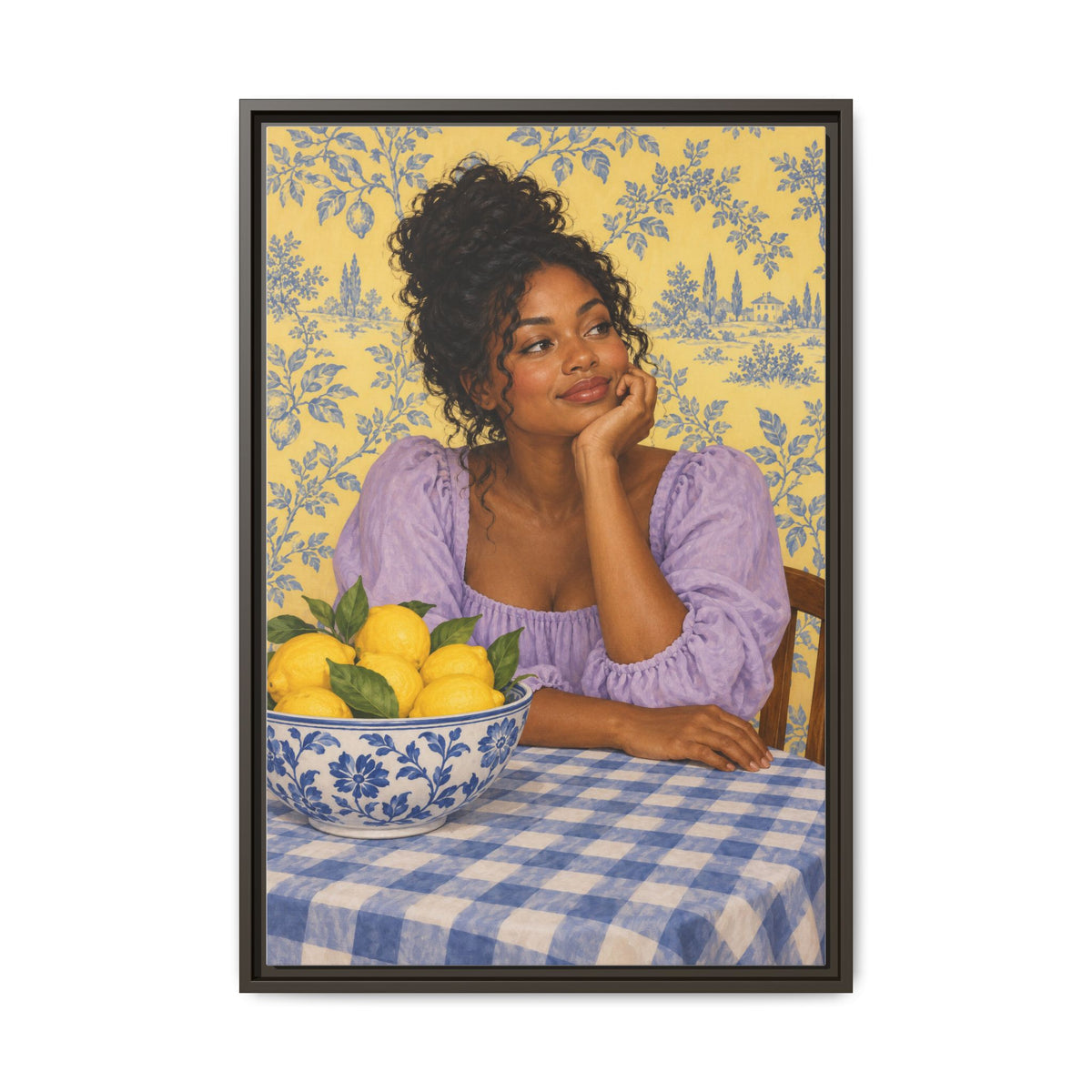 Lemons on the Table · Framed Canvas
