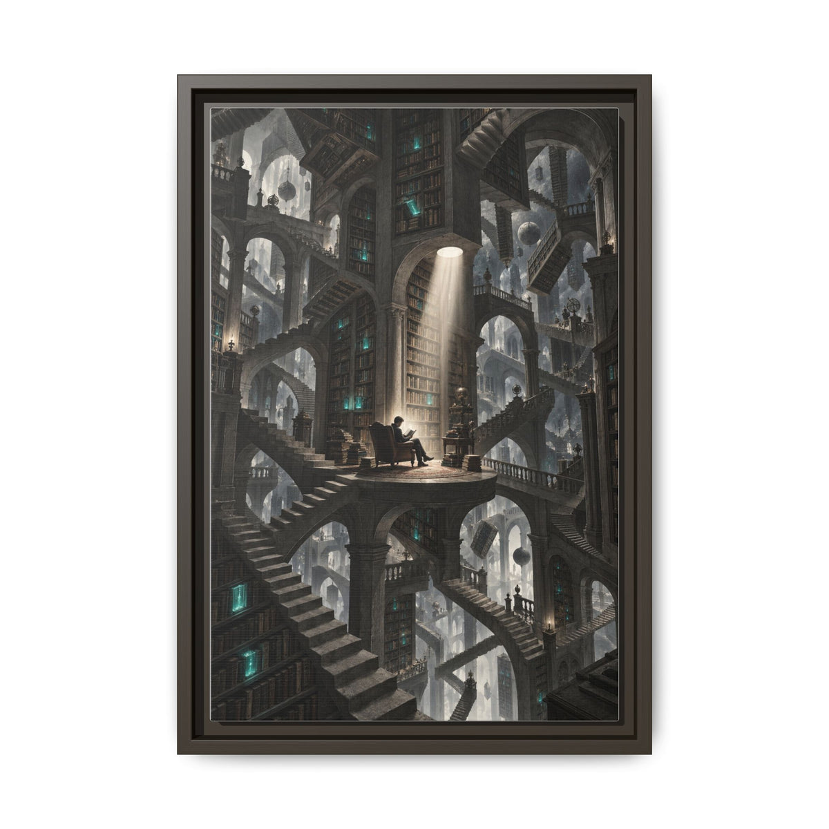 Bibliotheca Infinita · Framed Canvas