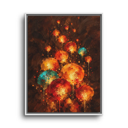 Lanternes du Soir · Framed Canvas