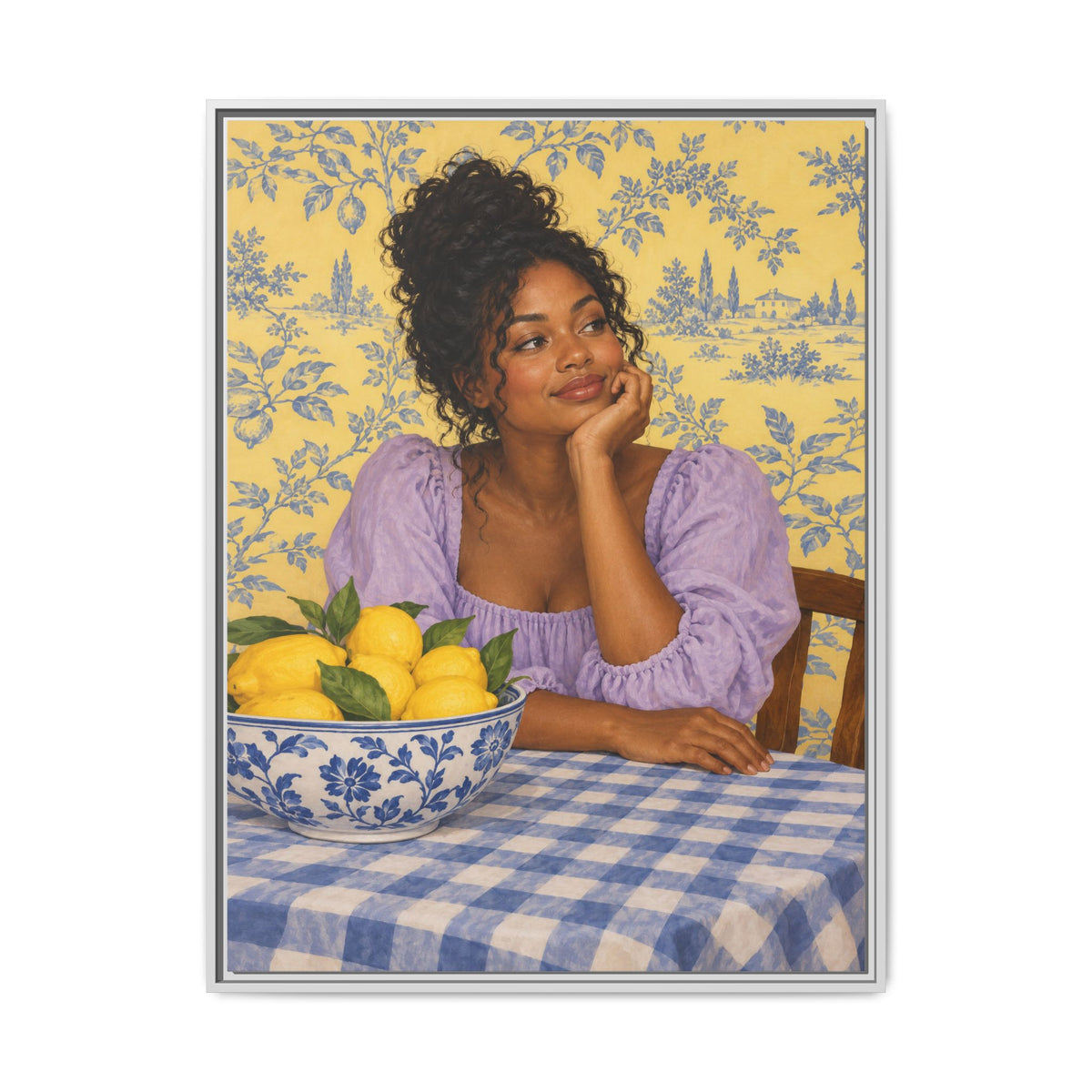 Lemons on the Table · Framed Canvas