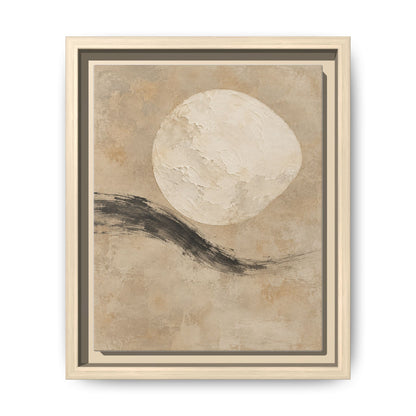 Linen Moon · Framed Canvas
