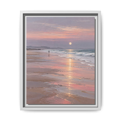Silver Moon Tide · Framed Canvas