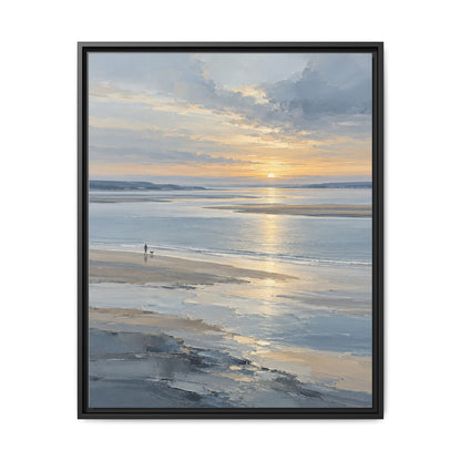 Silver Estuary · Framed Canvas