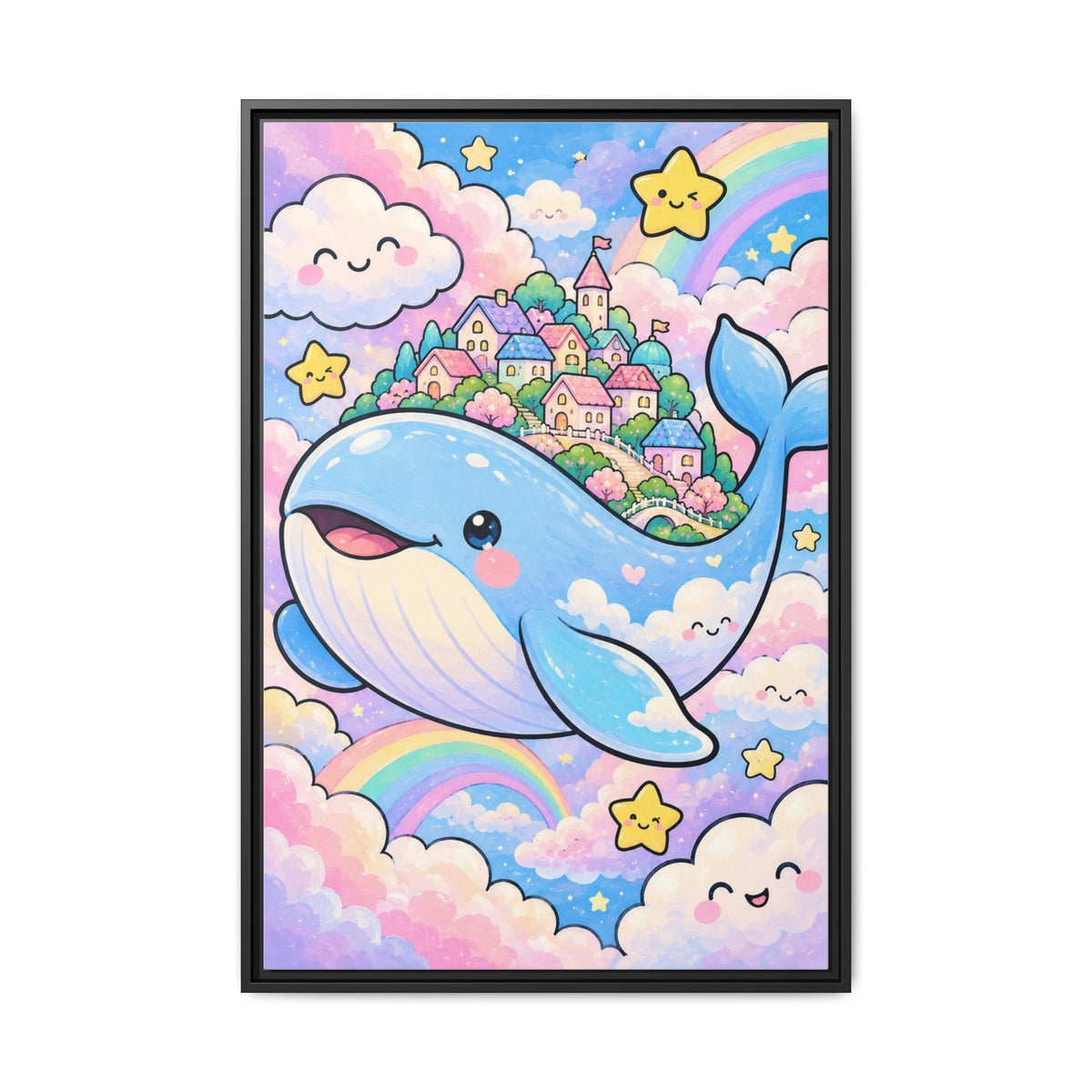 Sweet Dreams Whale · Framed Canvas