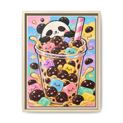 Bubble Tea Buddies · Framed Canvas