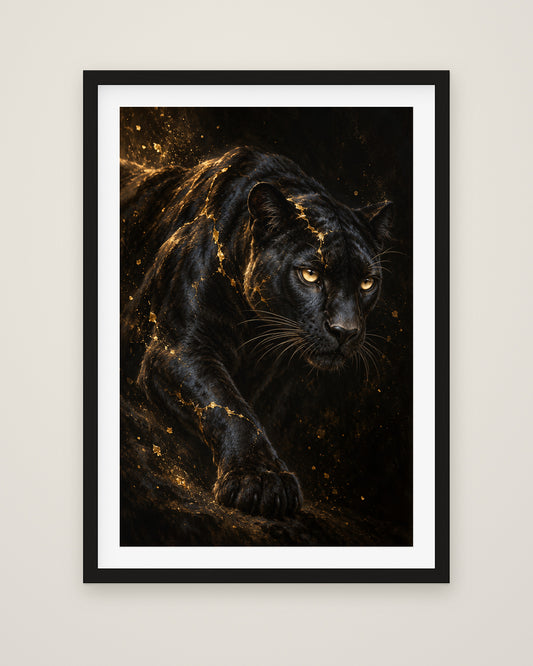 Aurea Umbra by Cassian Vale, Museum Edition framed fine art print in a black box frame with a snow white mount