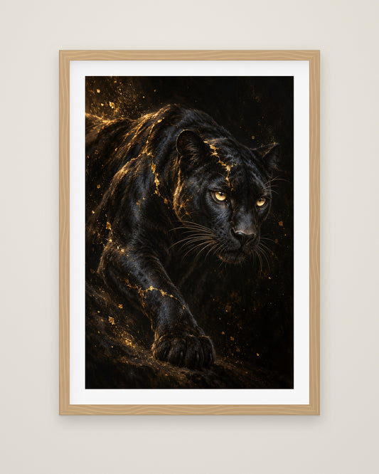 Aurea Umbra by Cassian Vale, Museum Edition framed fine art print in a natural box frame with a snow white mount
