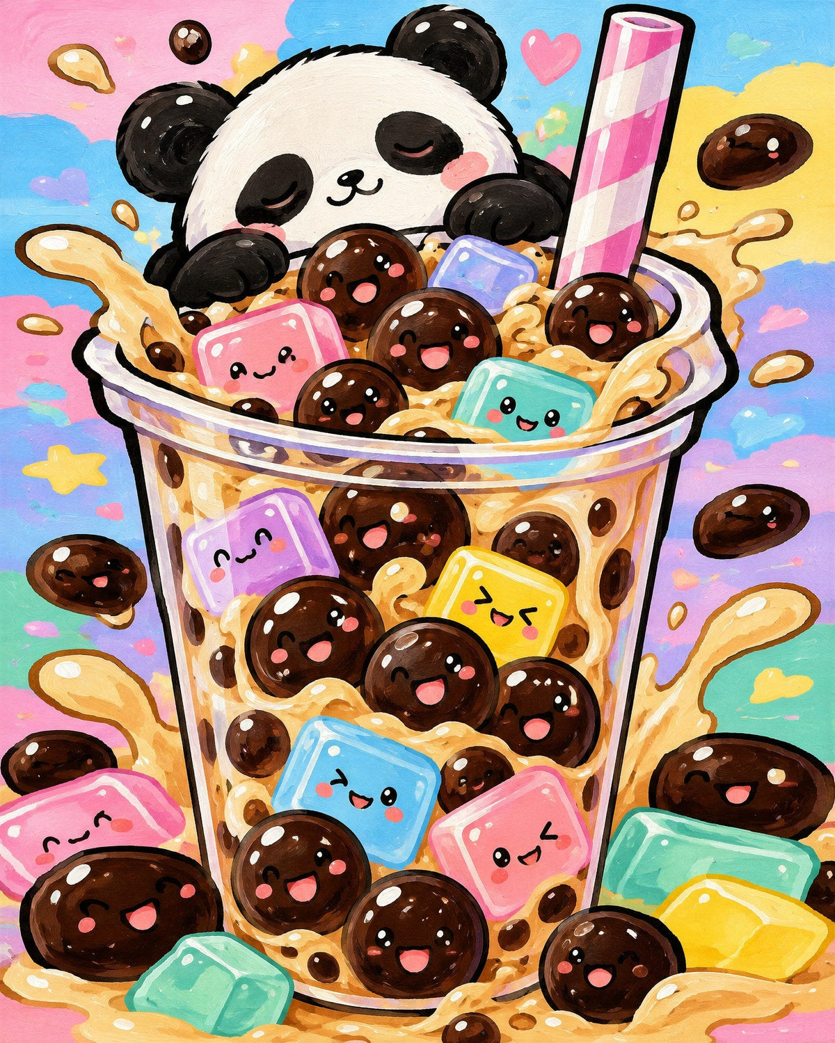 Bubble Tea Buddies by Juno Bright, the artwork