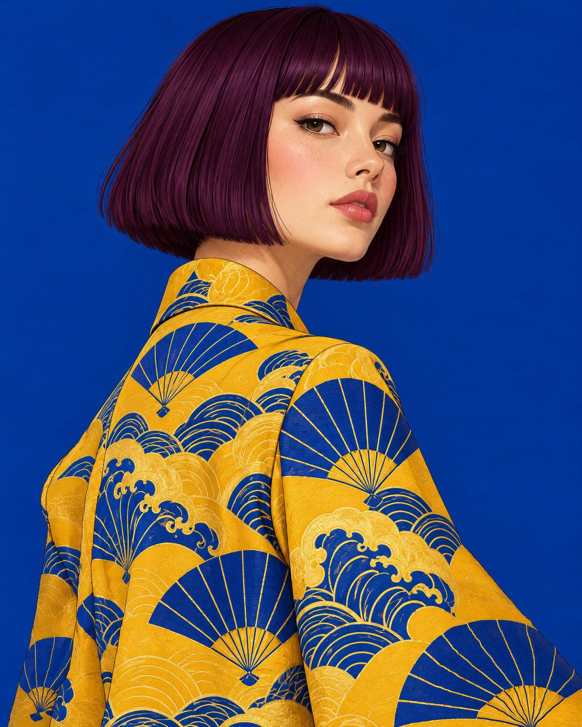 Cobalt Muse by Kira Valen, the artwork