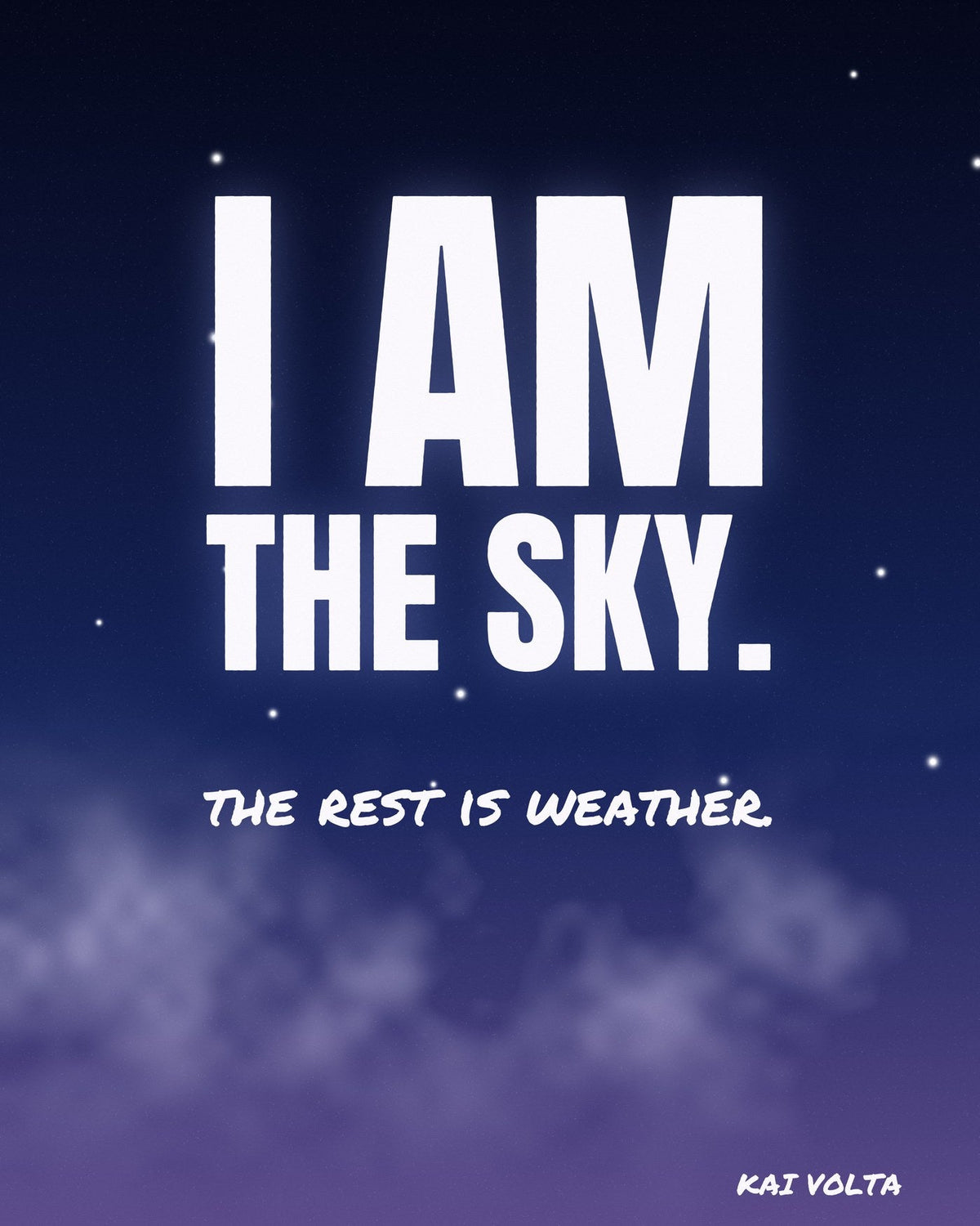 I Am the Sky by Kai Volta, the artwork